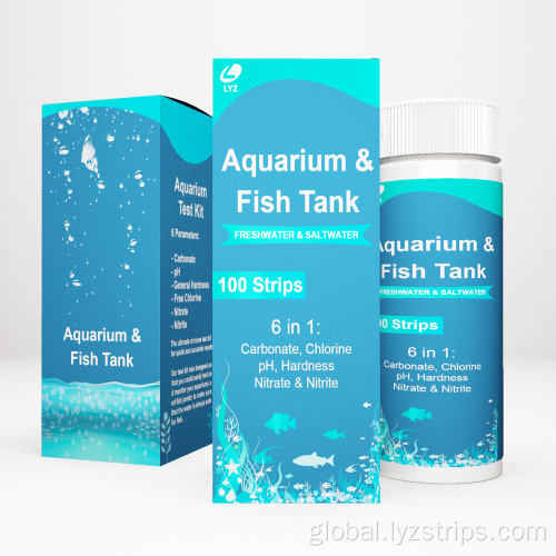 Water Test Strips 6 Way Aquarium Testing Strips for Fish Tank 6 way Supplier